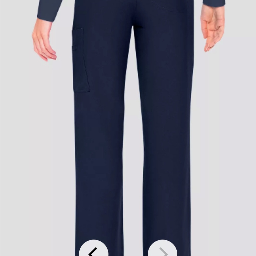 Med Couture Navy Straight-Leg Scrub Pants with Utility Pocket